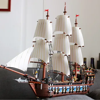 

IN STOCK Imperial Flagship 22001 10210 building blocks Pirates of Caribbean Empire Battleship boat bricks toys for kids gifts