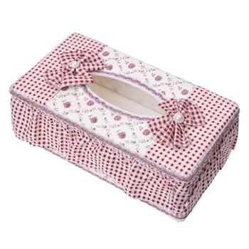 

Pastoral Style Rectangle Tissue Box Paper Holder - Floral Pattern