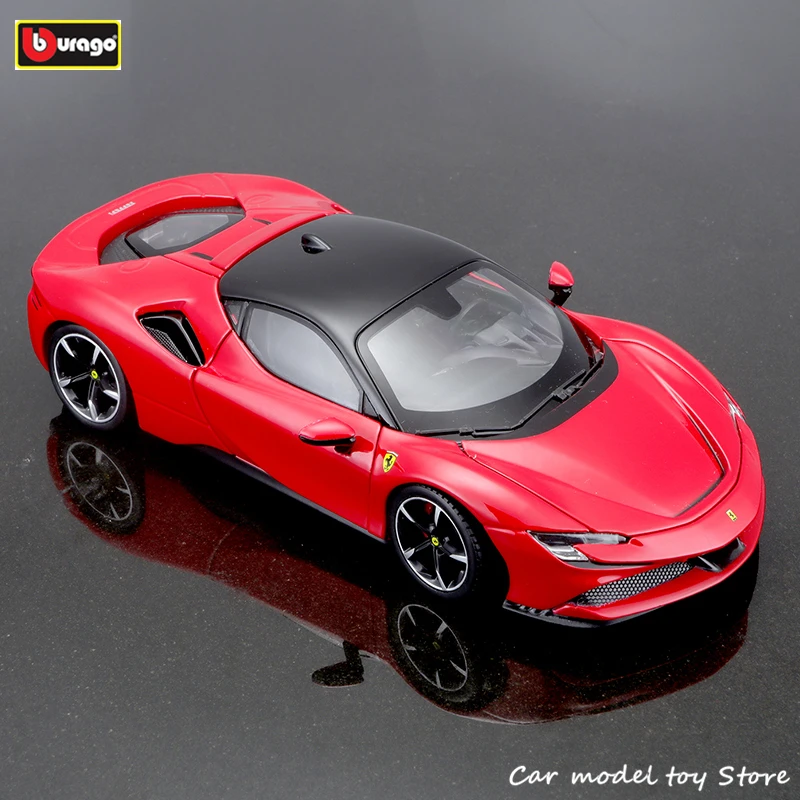 Burago 1:24 Ferrari SF90 Stradale Racing Diecast Model Car Red Collection Gift Burago 1:24 Ferrari SF90 Stradale Racing Diecast Model Car Red Collection Gift