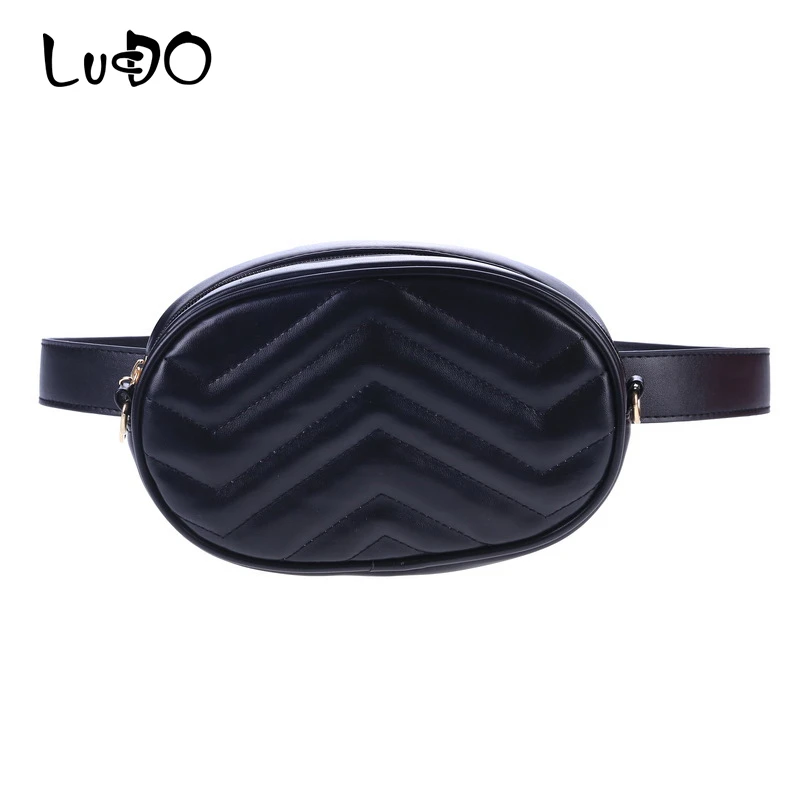 

Luxury Brand Women Pack Waist Bag 2019 New High Quality Round Fanny Pack Leather Belt Bag Chest Handbag Zip Belt Money Pouch Bag