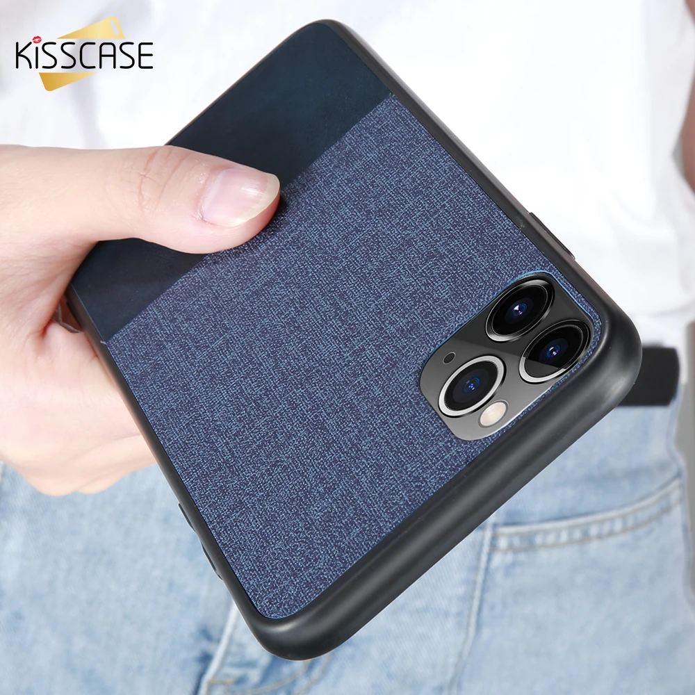

KISSCASE Cloth Case For iPhone 11 XR XS Max X Leather Back Cover For iPhone 7 11 Pro Max Case For iPhone 6/6S/7/8 Plus Soft TPU