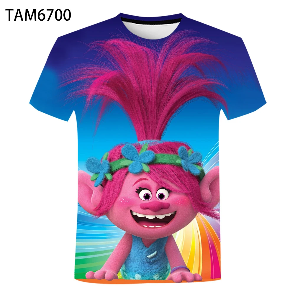 Camiseta con estampado 3D de troll amine para hombres y mujeres