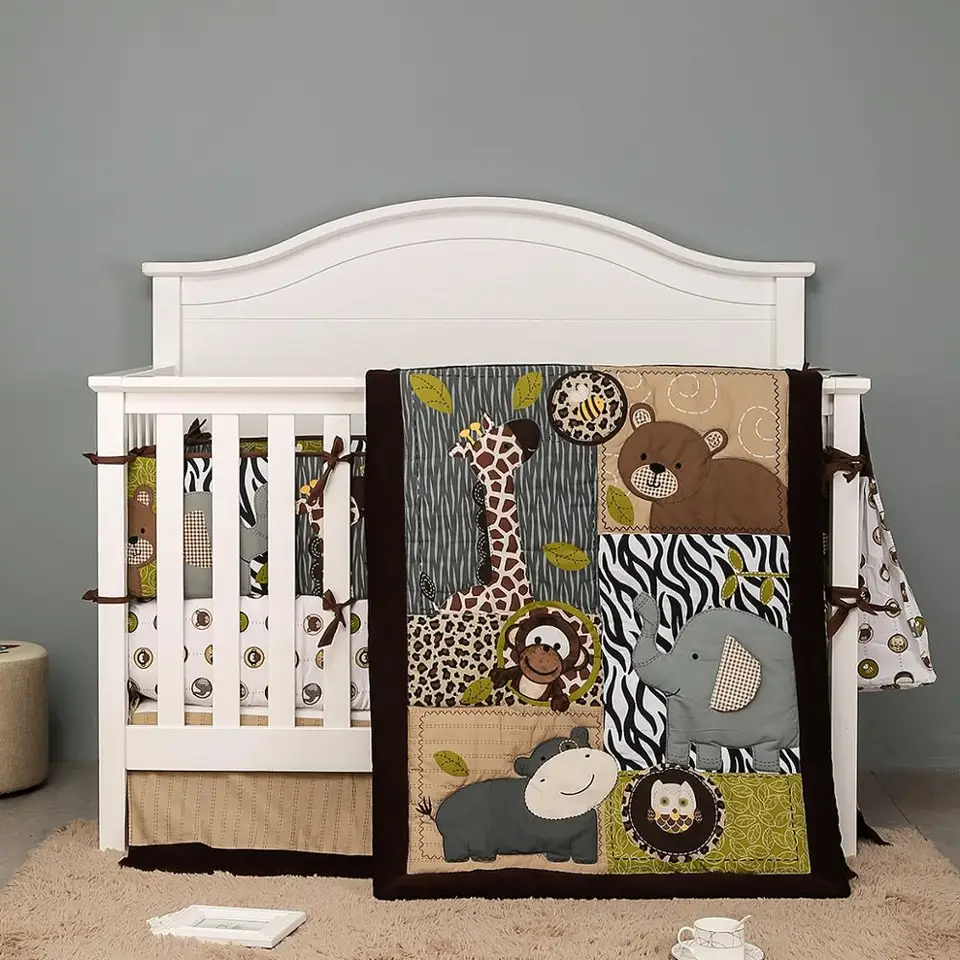 crib skirt and bumper set