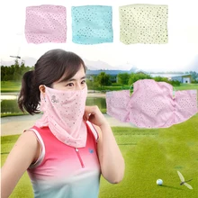 Портативная ледяная Шелковая Маска, спортивное полотенце для гольфа, Солнцезащитная маска, Мочалка для защиты шеи, для лица, сохраняющая отбеливание, 3 цвета, хлопковая пряжа, маска для гольфа