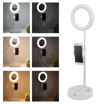 

Foldable Table Lamp Led 64 Light Chip 3500-6000K Dimmable for Vlog Live Video Photography with Phone Clip USB Power Supply