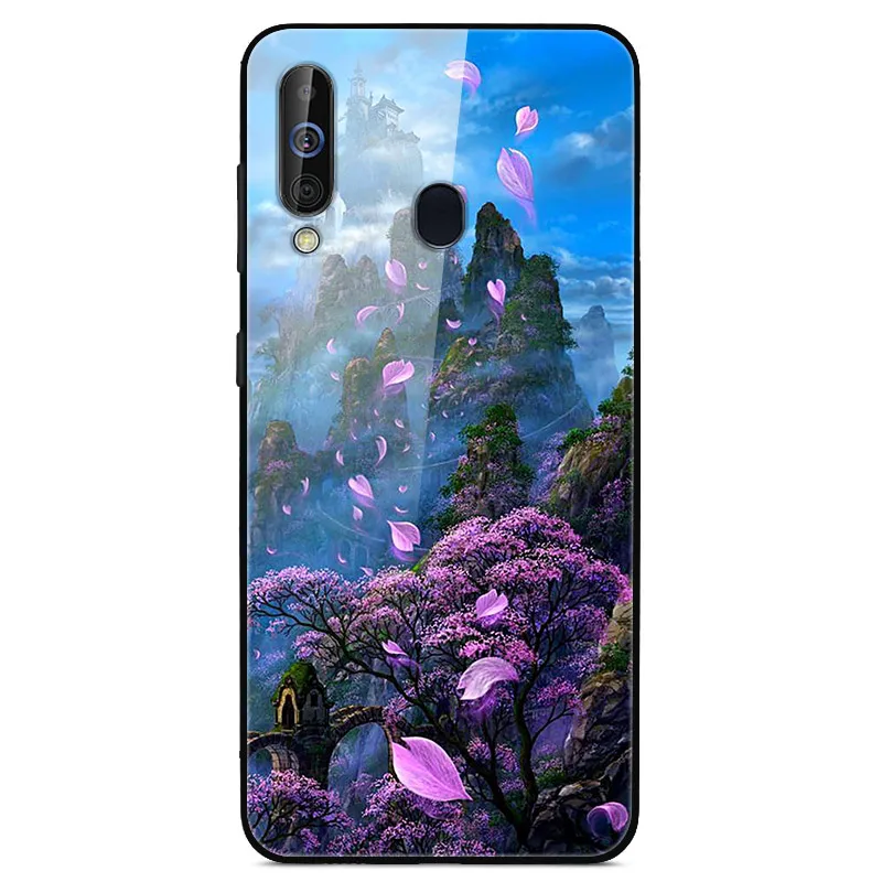 40 Чехол для samsung Galaxy A60, чехол из закаленного стекла «Планета космос», чехол из стекла для samsung A60 SM-A6060 6,", оболочка A60 - Цвет: 40