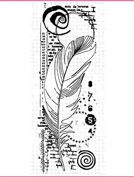 

Feather background Transparent Clear Silicone Stamp DIY scrapbooking/photo album Decorative clear stamp W1792
