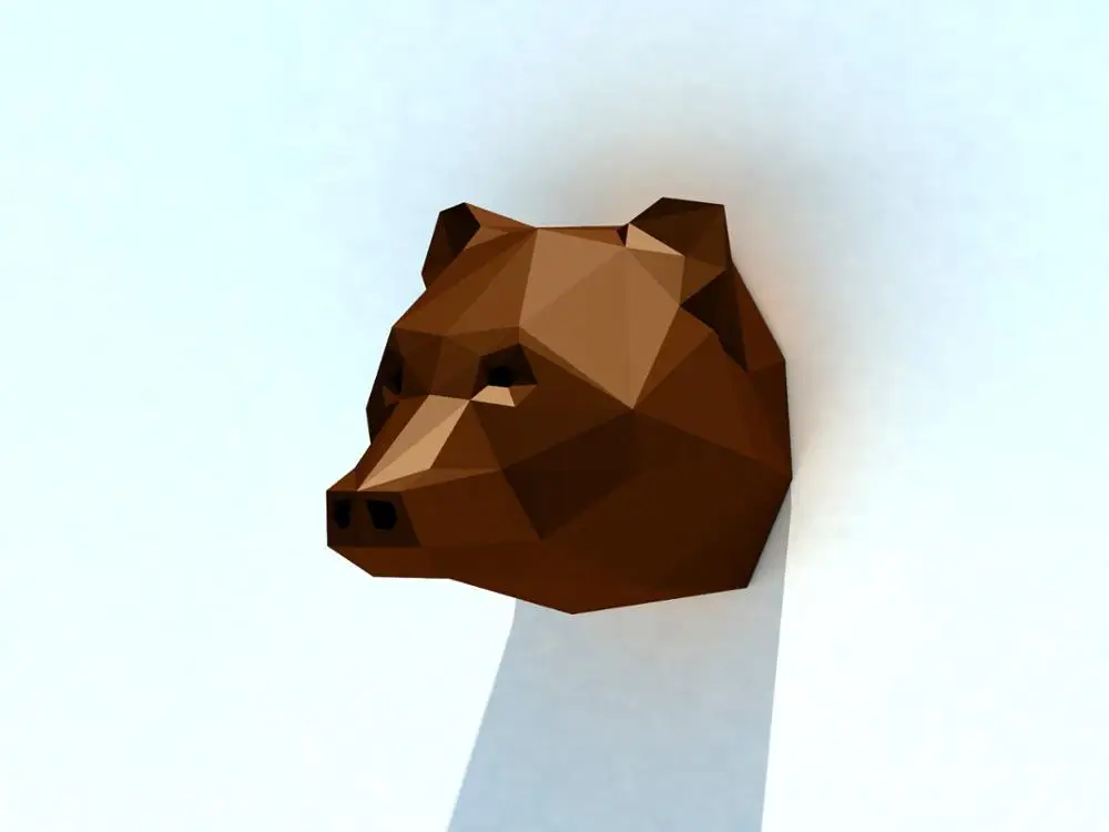 3D черный медведь животные Бумажная модель игрушки домашний Декор для гостиной DIY бумажные ремесленные модели вечерние подарки