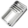 Stainless Steel Rectangle Deepen Storage Tray Dinner Plate Oven Cake Baking Pan Bread Bakeware Food Container Kitchen Accessorie 6