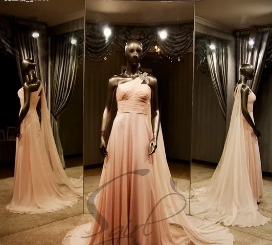 Robe de mariee Новая мода vestido de festa Формальное длинное элегантное вечернее платье на одно плечо платья подружки невесты
