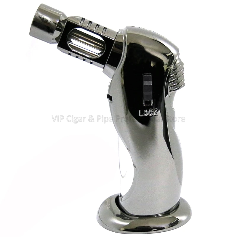 COHIBA Metal Chrome Table Cigar Tobacco Cigarette Lighter 1 Torch Jet Blue Flame Outdoor Smoking Tool Windproof Refillable | Дом и сад