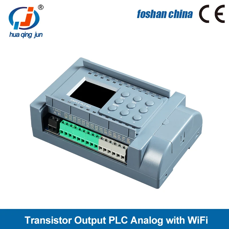 Huaqingjun Ȩ ڵȭ  PLC, 8-in 8-out Ʈ  PLC 2AI 2AO 0-20mA 0-10V RS485