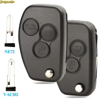 

jingyuqin Remote Flip Key Shell VAC102 NE72 2/3BTN For Renault Duster Logan Dacia Clio Megane Laguna Master Traffic Kangoo Modus