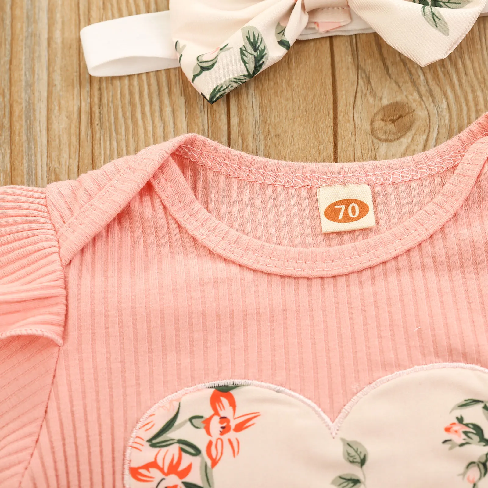 Citgeett Baby Girl Summer Outfit – Ruffle Romper, Floral Shorts & Headband 3