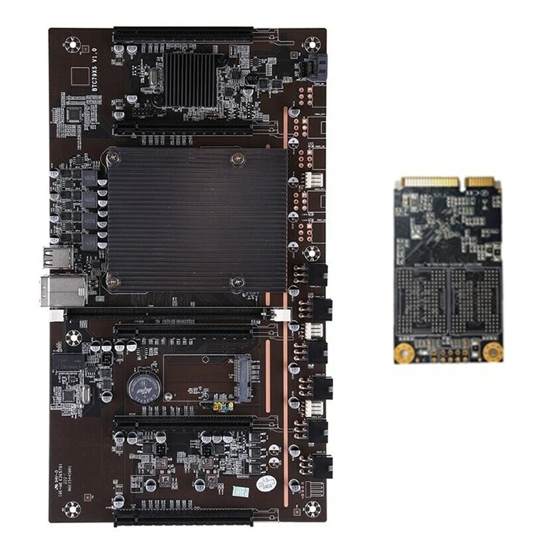 Материнская плата для майнинга BTC X79 H61 с 120G SSD 5X PCI-E 8X LGA 2011 DDR3 поддержкой 3060 3080