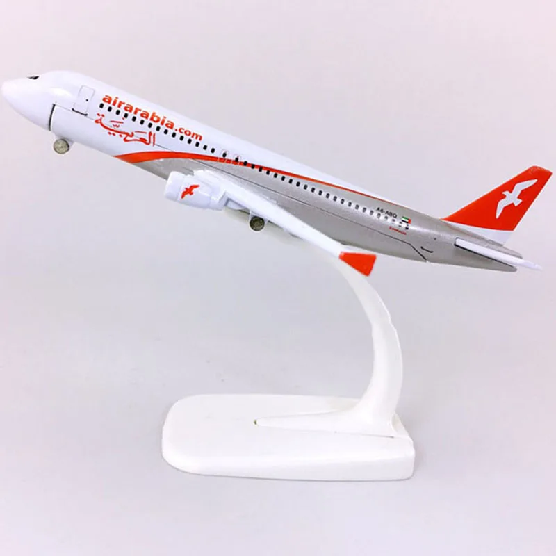 

16CM 1:400 Airbus A320-200 model Airarabia airline aircraft landing gear W base alloy Diecast Airplane collectible Plane display