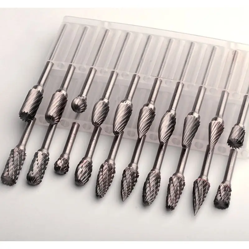 

10pcs 3*6mm Engraving Milling Cutter Tungsten Rotary File Hardmetal Burrs Moulding TC Cutters Electric Mill Drill Grinding Heads