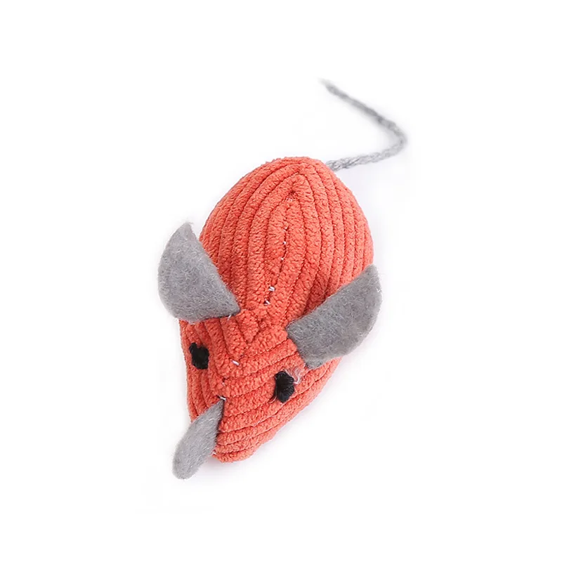 New 1PC cute cat toy plush fur toy shake movement mouse pet Kitten funny movement rat Little interactive bite toy Pet Accessori