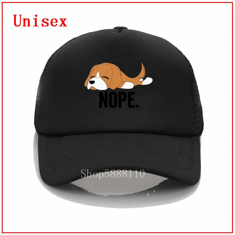 Бейсболка для мужчин и женщин Lazy Beagle nope Кепка от солнца с принтом в виде сетки