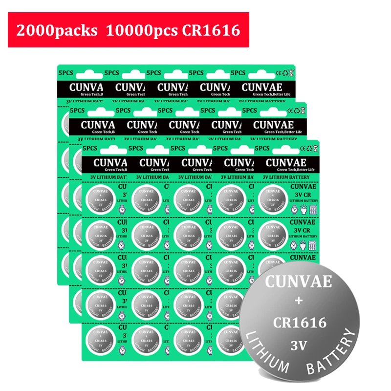 Piles au Lithium 3V CR1616 CR 10000, 1616 pièces, pour montre, jouet  électronique, télécommande | AliExpress