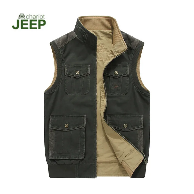 9959-zhan di ji pu Great Wall мужской повседневный жилет весна и осень мульти-карманы Двусторонняя одежда жилет пальто мужской жилет