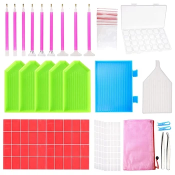 

127Pcs 5D DIY Diamond Painting Accessories Diamond Painting Tools Cross Stitch Tool Set for Art Craft