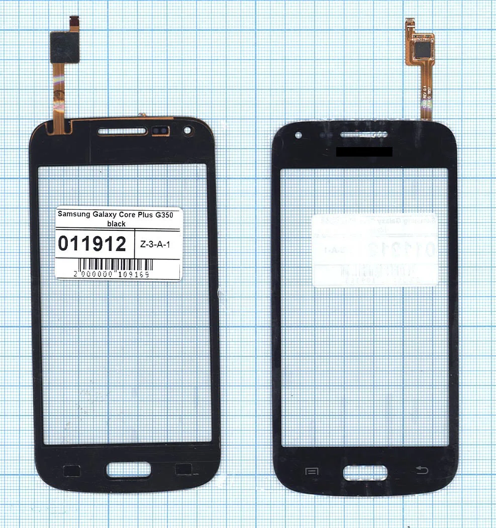 Сенсорное стекло (тачскрин) для Samsung Galaxy Core Plus G350 black Диагональ 4.3 480x800 | Мобильные