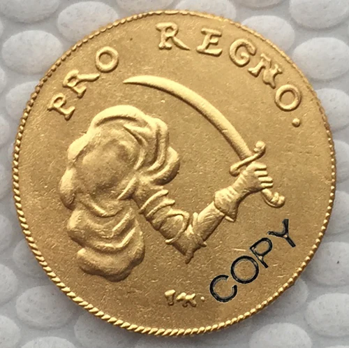24 K позолота Польша 1697 копия монет 21 9 мм|copy|copy coins |