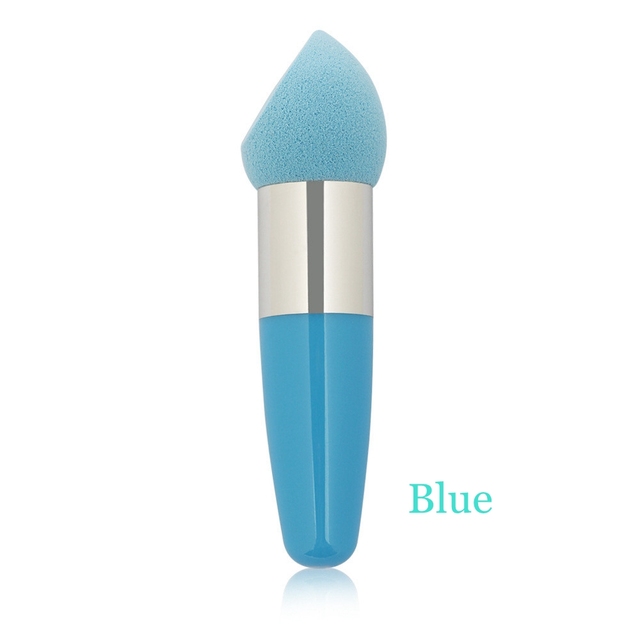 Women Beveled Head Makeup Sponge Foundation Powder Sponge Beauty Cosmetic Puff Face Makeup Brushes Tools with Handle