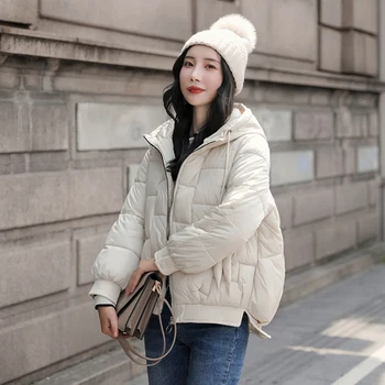 

Hooded Thicken Warm Winter Down Coats Women Solid Plus Size Cotton Jackets Streetwears Female Korean Outwears Chaqueta Mujer New