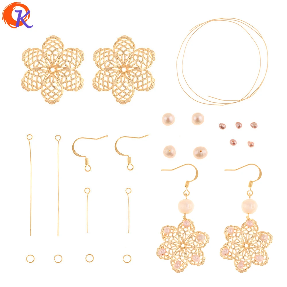 

Cordial Design 1Sets DIY Earrings Making/Jewelry Accessories Pack/Natural Pearl/Genuine Gold Plating/Hand Made/Earring Findings