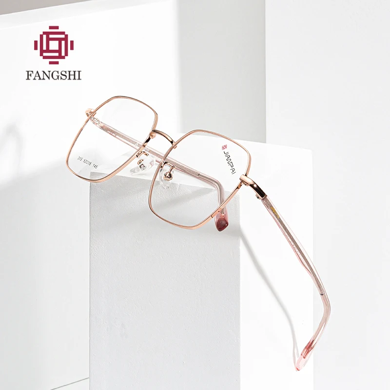 Сплав, Женская оправа для очков, оптическая квадратная, бренд, дизайнер, близорукость, оправы для очков по рецепту, эластичная ацетатная дужка#313