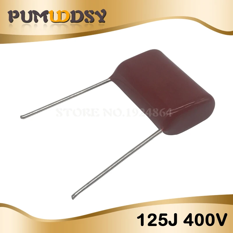 10 шт. 400V125 1 uмкФ шаг 20 мм 400 в 125 2 мкФ CBB 125J400V полипропиленовый пленочный