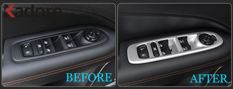 Для Jeep Compass 2017 2018 2019 2020 матовые аксессуары для интерьера оконный подъемник кнопка