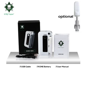 

Original LTQ VAPOR Kone Battery Mod 900mah 510 Thread 3.0/3.5/4.0V Variable Voltage Box Mod Preheat Battery For CBD Cartridges