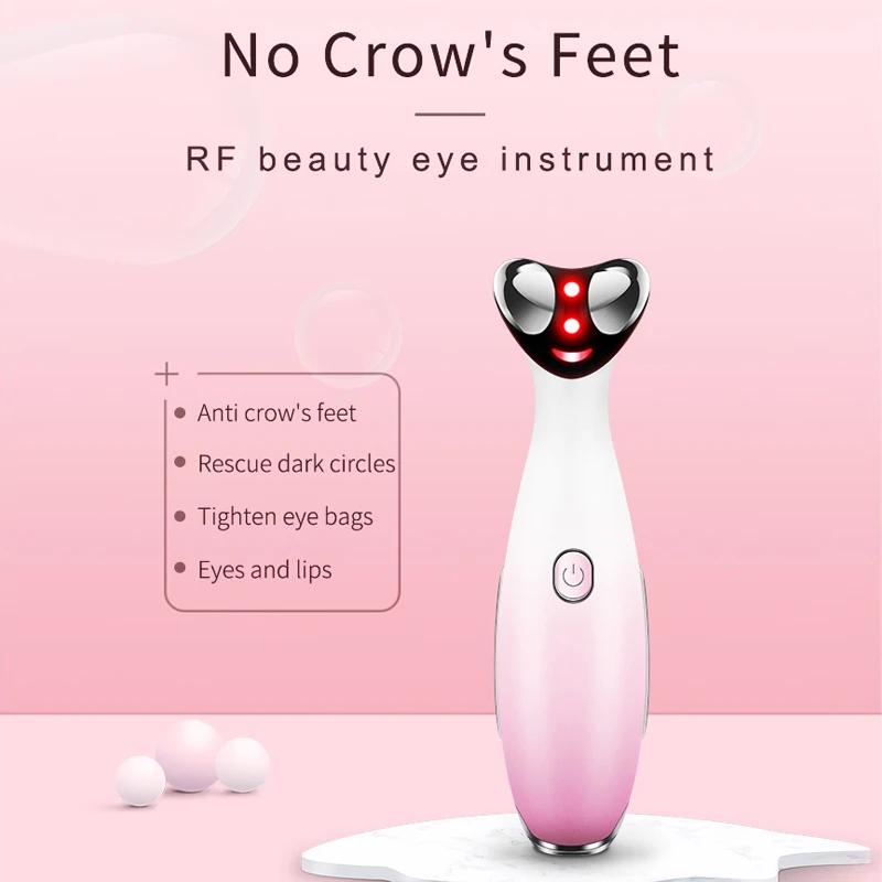 

Facial Massager Electric RF Radio Frequency Eyes Anti-Ageing Vibration Massager Skin Rejuvenation Wrinkle Removal Beauty Care