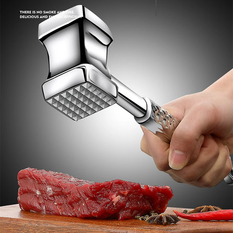 Stainless Steel Meat Hammer Kitchen Gadgets Multifunction Two Sides Loose Meat Tenderizers