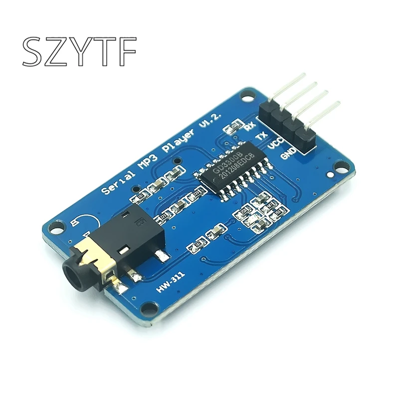 YX5300 совместимый с YX6300 UART TTL модуль последовательного Micro SD MP3 музыкального плеера |