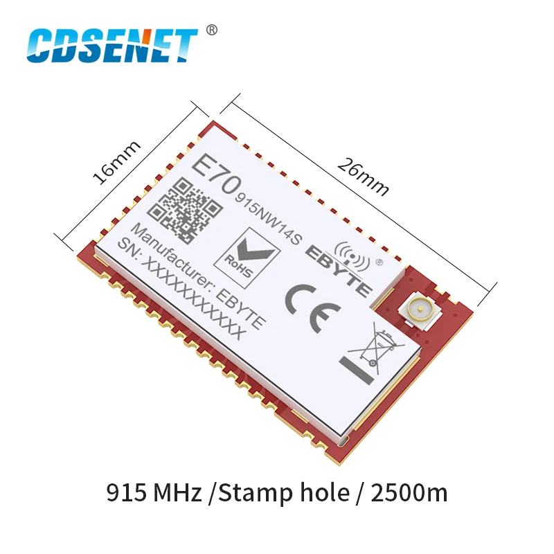 Звездный сетевой модуль 915 МГц SMD беспроводной приемопередатчик E70-915NW14S IoT 14dBm 915 МГц IPEX антенный передатчик и приемник