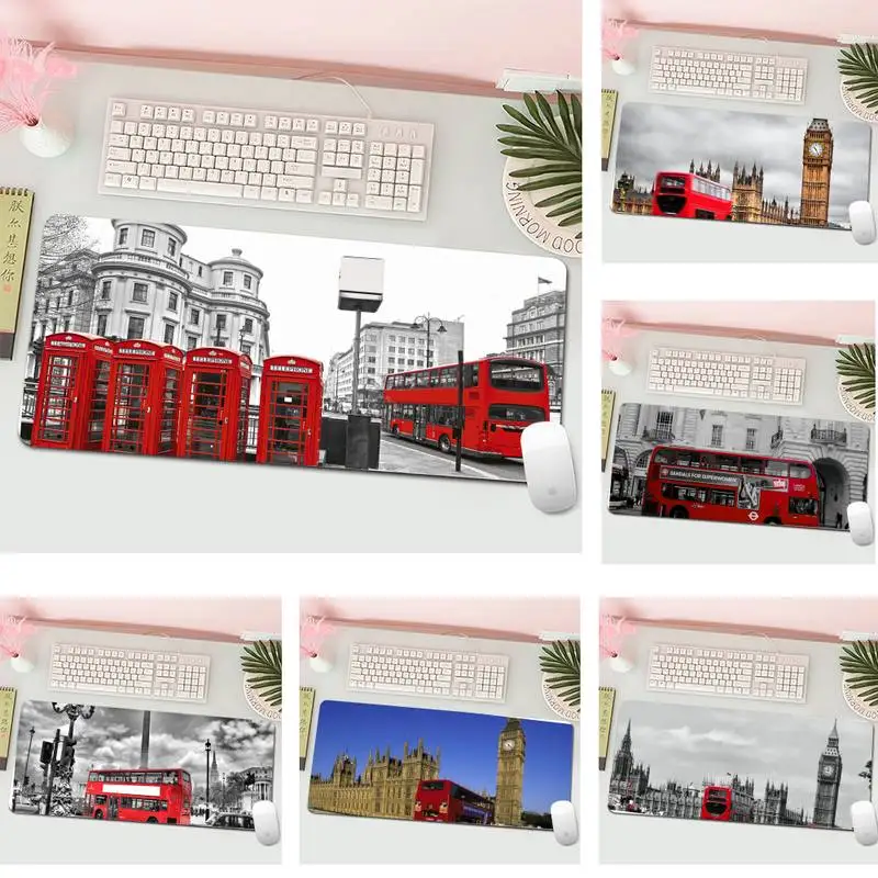 london bus england Gaming Player desk laptop Rubber Mouse Mat L Large Gamer Keyboard PC DeskMat Computer Tablet Pad | Компьютеры и