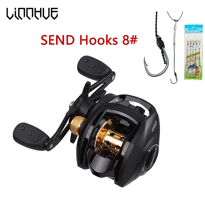 

LINNHUE 8.1:1 High Speed Baitcasting Reel FO Casting Fishing Centrifugal Magnetic System MAX Drag 18LB Saltwater Fishing Reel