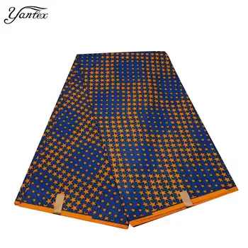 

YANTEX African Real Wax Prints Fabric 6 Yards New Ankara Nigeria Veritable Wax African Prints Ankara Wax Batik Fabric For Party