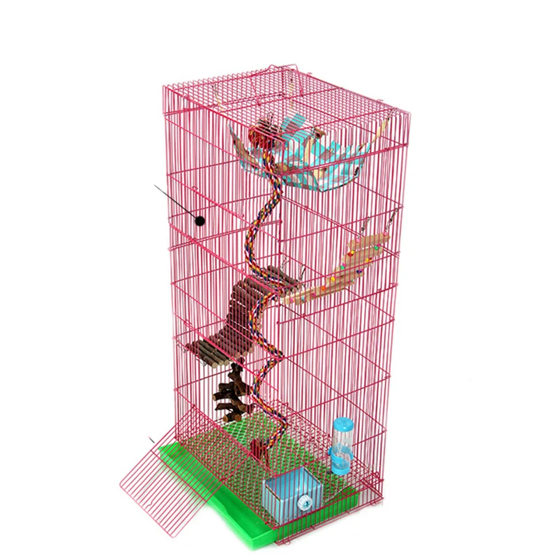 Three-story dragon cat cage Golden Flower Demon King Squirrel Cage Honey Bag Squirrel Cage Flower Branch Big Villa Extra