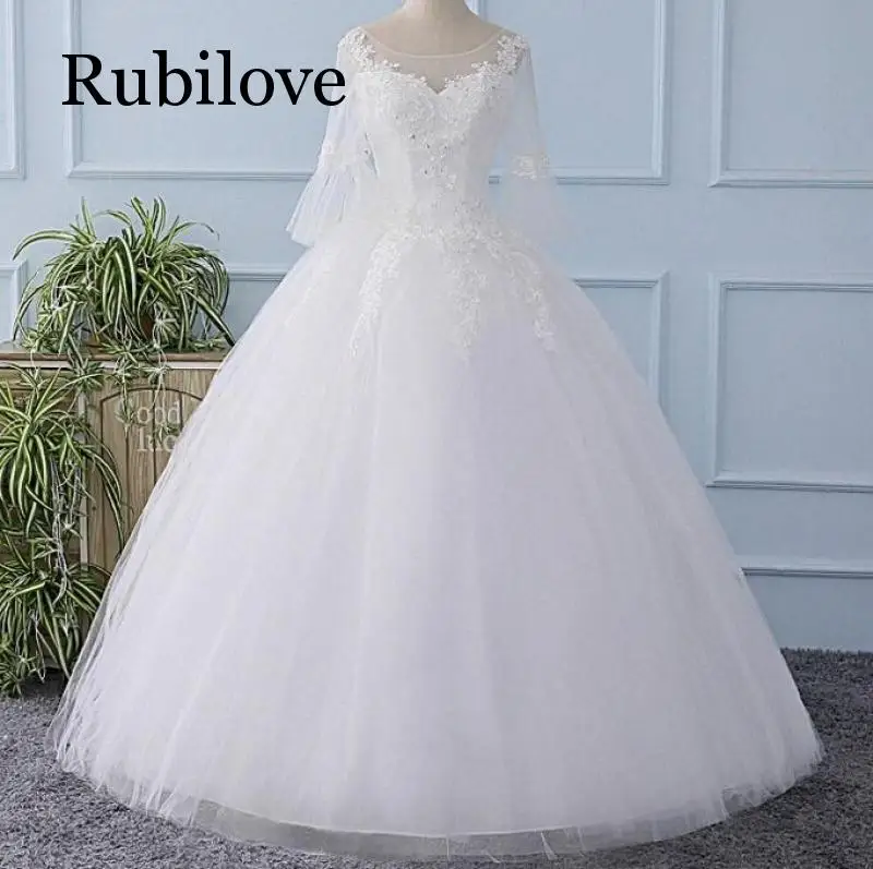 Rubilove новинка 2019 года корейское платье с коротким рукавом заказ невесты тонкое