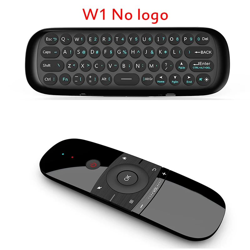 W1 No logo Wechip W1 клавиатура мышь беспроводной 2,4G Fly Air mouse Rechargeble мини пульт дистанционного управления для Android Tv Box/Mini P - Цвет: W1 No logo