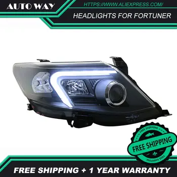 

Car styling LED HID Rio LED Toyota Fortuner headlight case for Toyota Fortuner headlights Bi-Xenon Lens low beam Fortuner