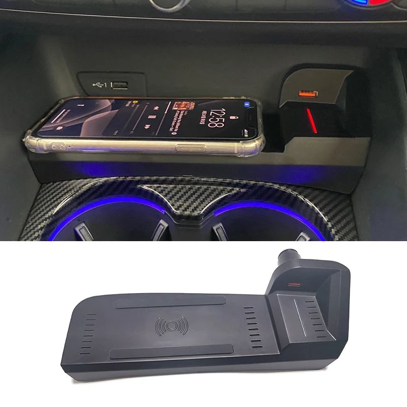 Car Qi Wireless Charger 15w Fast Phone Charger Charging Plate Pad Phone