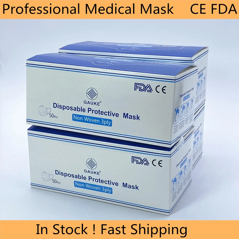 

Disposable Medical Mask Surgical Mask 3-Ply Great Quality Nonwoven Elastic Earloop Protective Excellent Mouth Face Masks