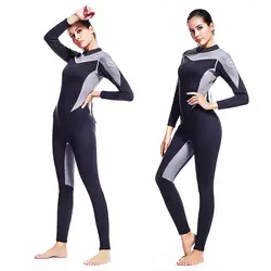 Гидрокостюм для женщин цельный гидрокостюм с длинным рукавом 1,5 мм для подводного плавания из неопрена костюмы сексуальный Сноркелинг