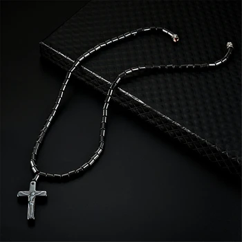 

TTLIFE Weight Loss Black Magnet Necklace Magnetic Therapy Necklace Health Care Magnetic Stretch Necklace for Men Women